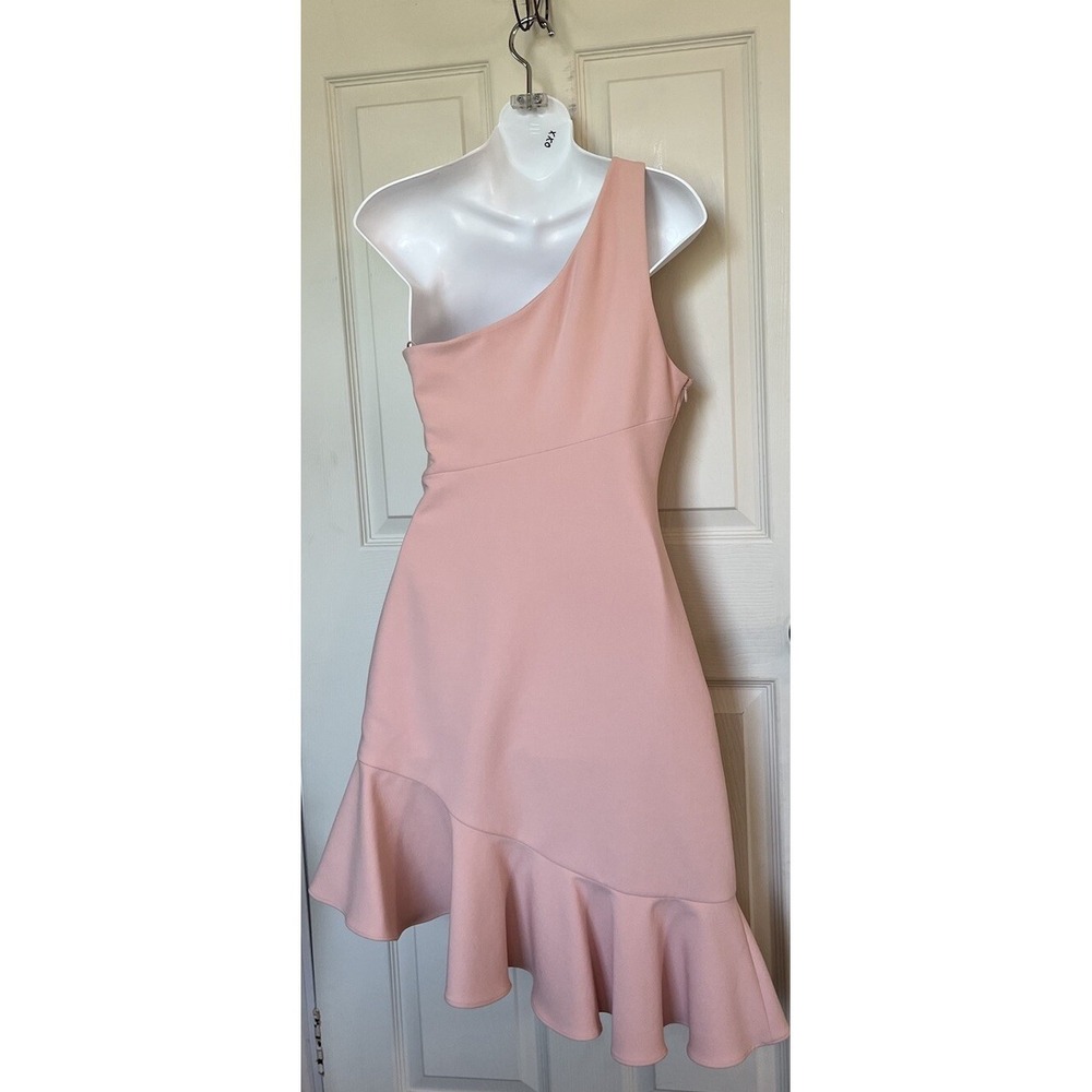 Cinq A Sept Stella Asymmetrical One Shoulder Formal Dress Pink Womens 6 - Picture 7 of 15